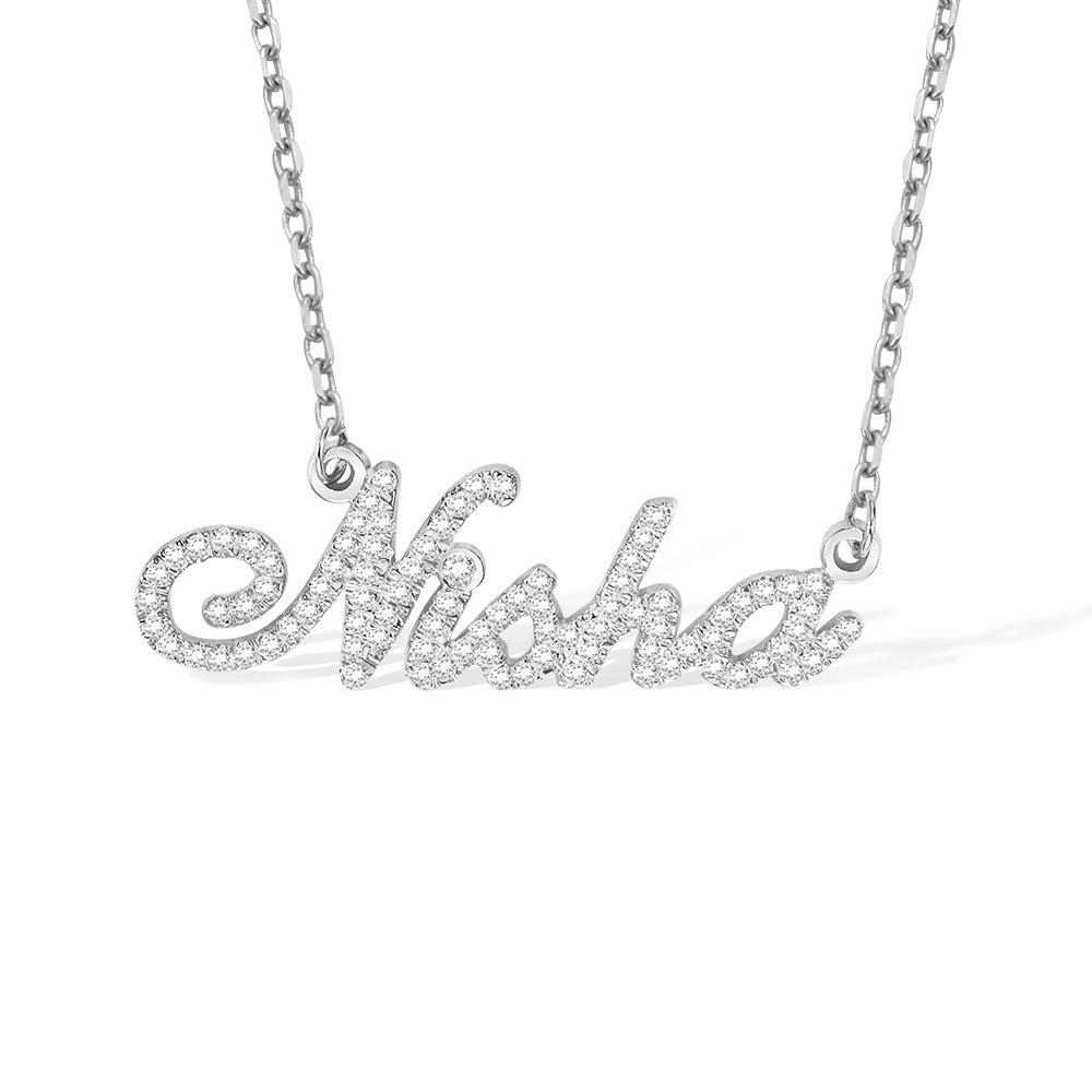 925 Sterling Silver Name Necklaces | Nameplate Necklace