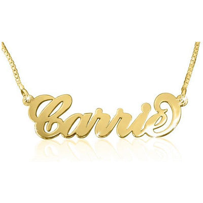 AJ's Collection Personalized Gold Filled Initial Necklace. Customize 2 Gold Filled Charms with initials. Choice of Gold Plated Chain. Gift Idea for