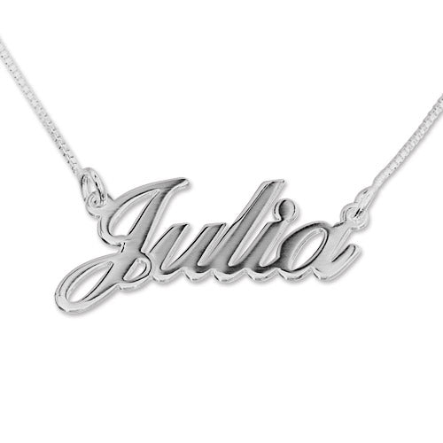 Better Jewelry Modern .925 Sterling Silver Rounded Double-Letter Monogram Pendant with Chain (Made in Usa) 20