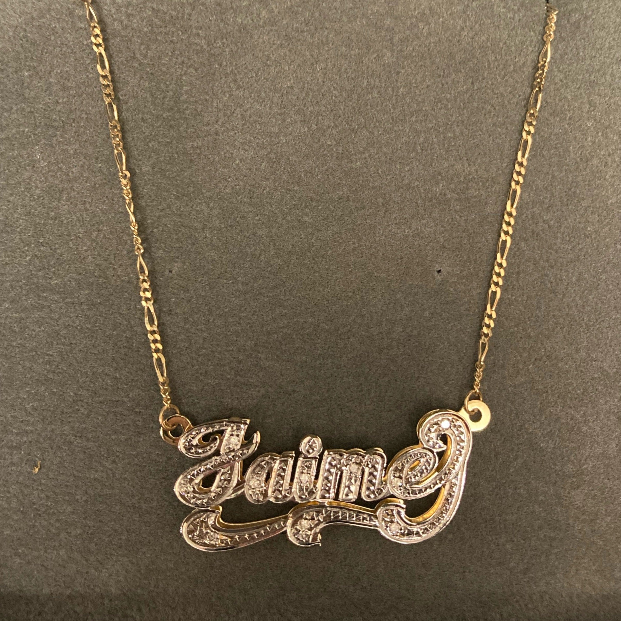 Miami Magic Custom 3D Nameplate Necklace in 10K / 14K Gold – NamePlateDepot